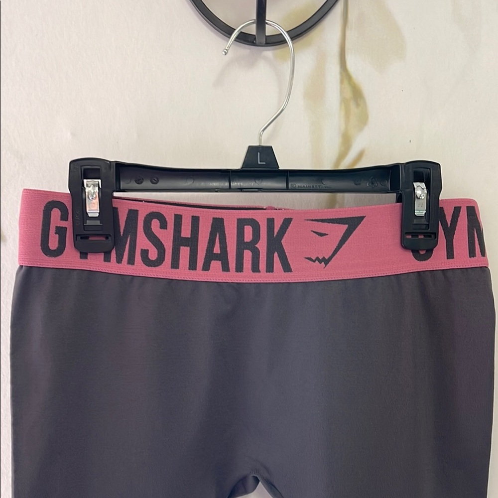 Gymshark Pink and Gray 3/4 Leggings